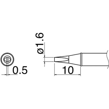 烙铁头，1.6D型HAKKO白光T14-D16
